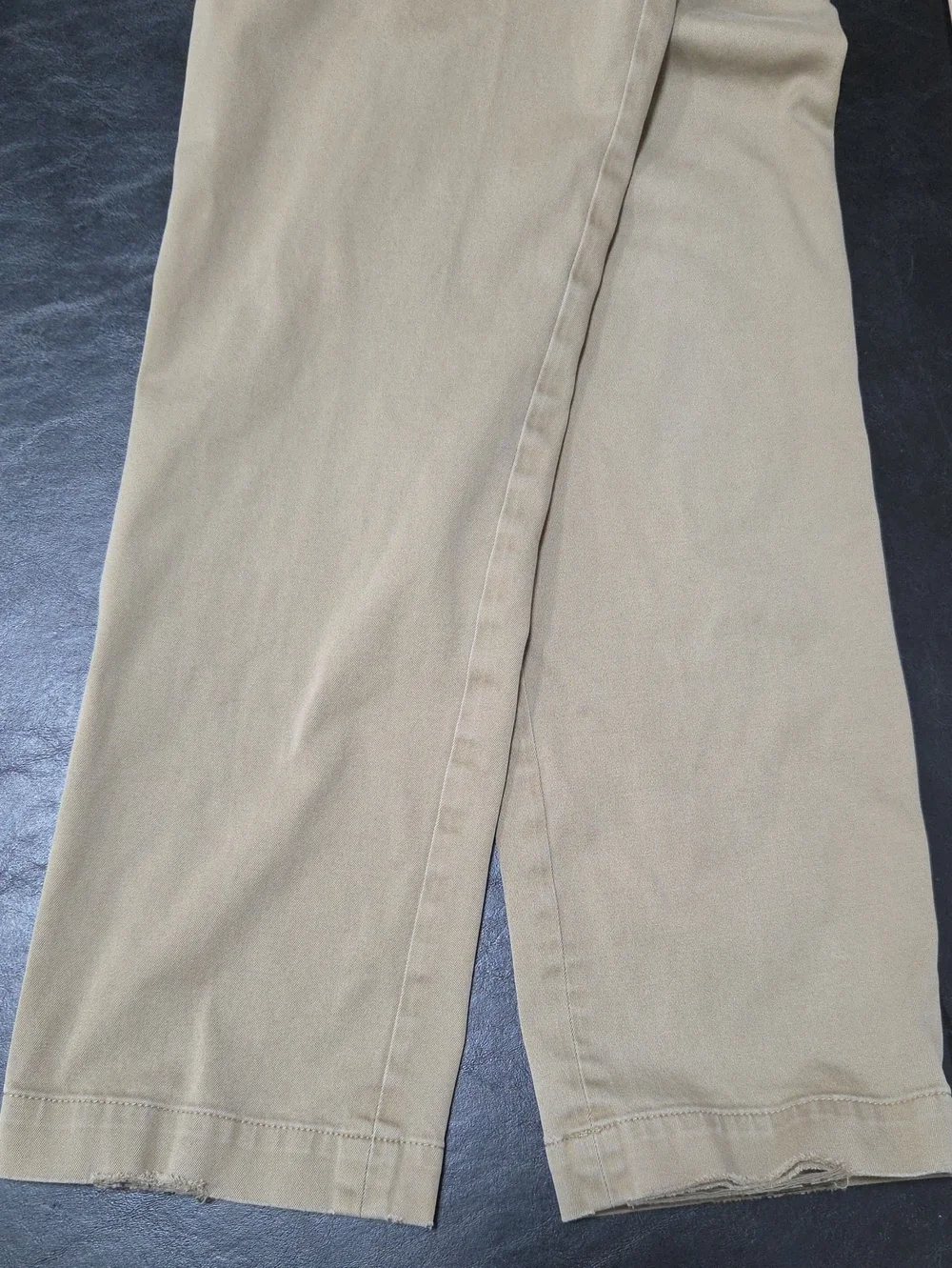 Banana Republic Aiden Slim Fit Chino Pants Khaki 32x32 Preowned Frayed Hem